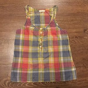 Cute plaid tank from Anthro! Like new!